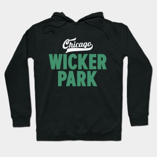 Wicker Park Chicago Minimal Logo Design - Chicago Neighborhood Series Hoodie